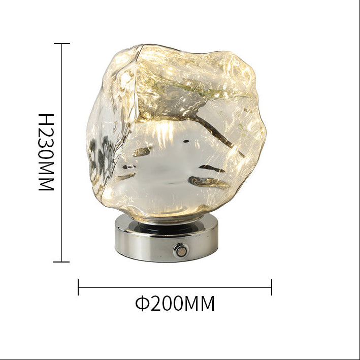 Revamped Lava Stone Glass Table Lamp