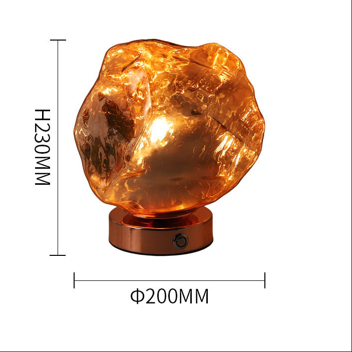 Revamped Lava Stone Glass Table Lamp