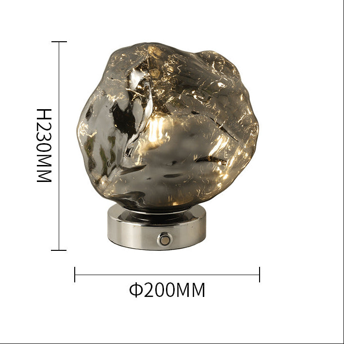Revamped Lava Stone Glass Table Lamp