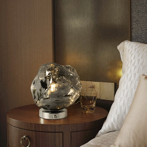 Revamped Lava Stone Glass Table Lamp