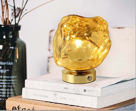 Revamped Lava Stone Glass Table Lamp